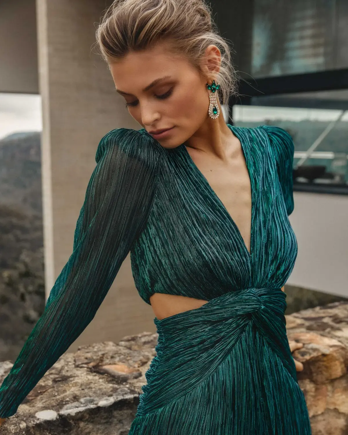Sheike Millenium Dress in Emerald Size 12 - Image 2