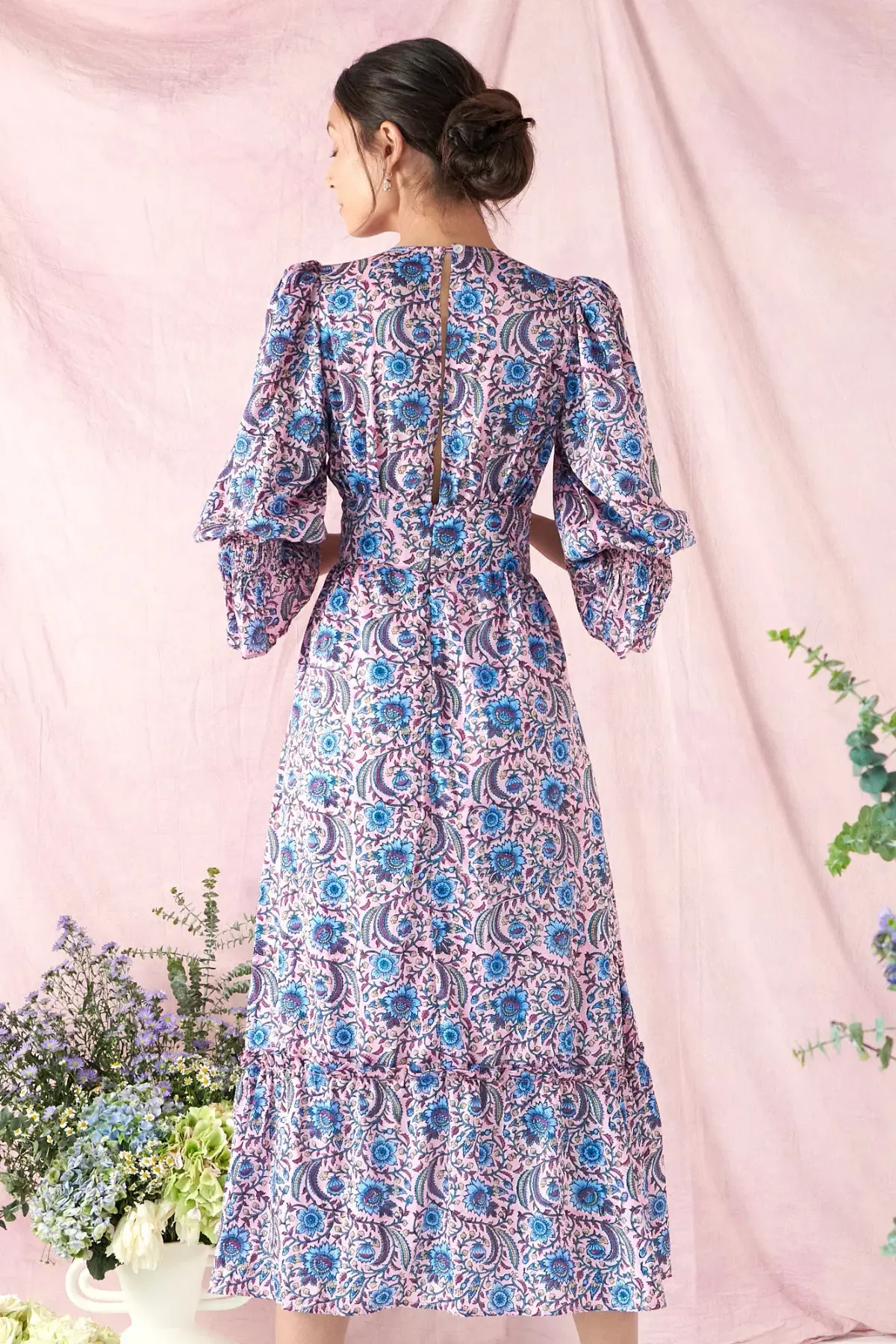 Neve & Noor Sophia Dress in Orchid Chintz Size 6 - Image 3