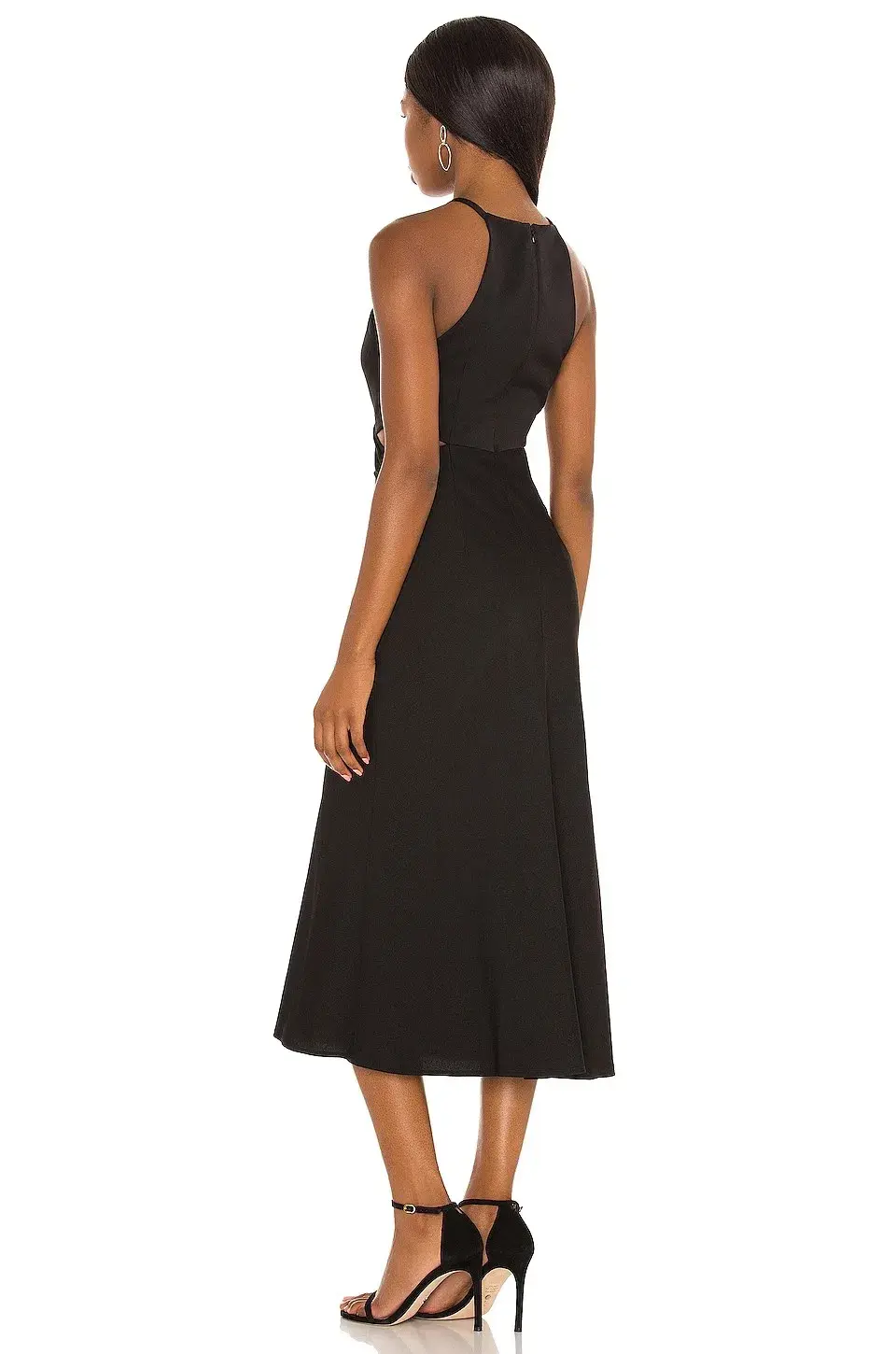 MISHA Black Midi Dress Size 4/XXS - Image 2