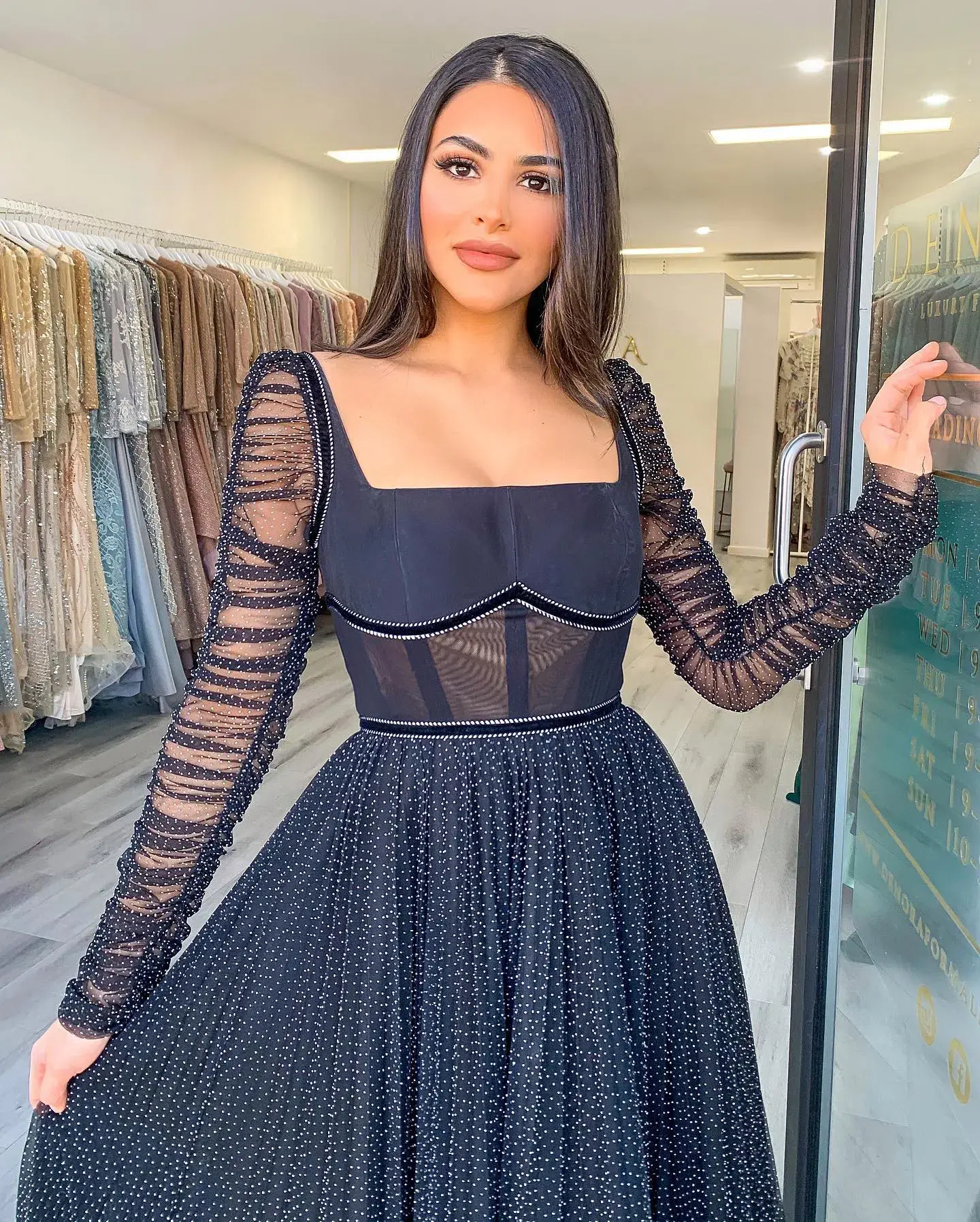 Rachel Gilbert Orlando Gown Black Print Size 8 - Image 2