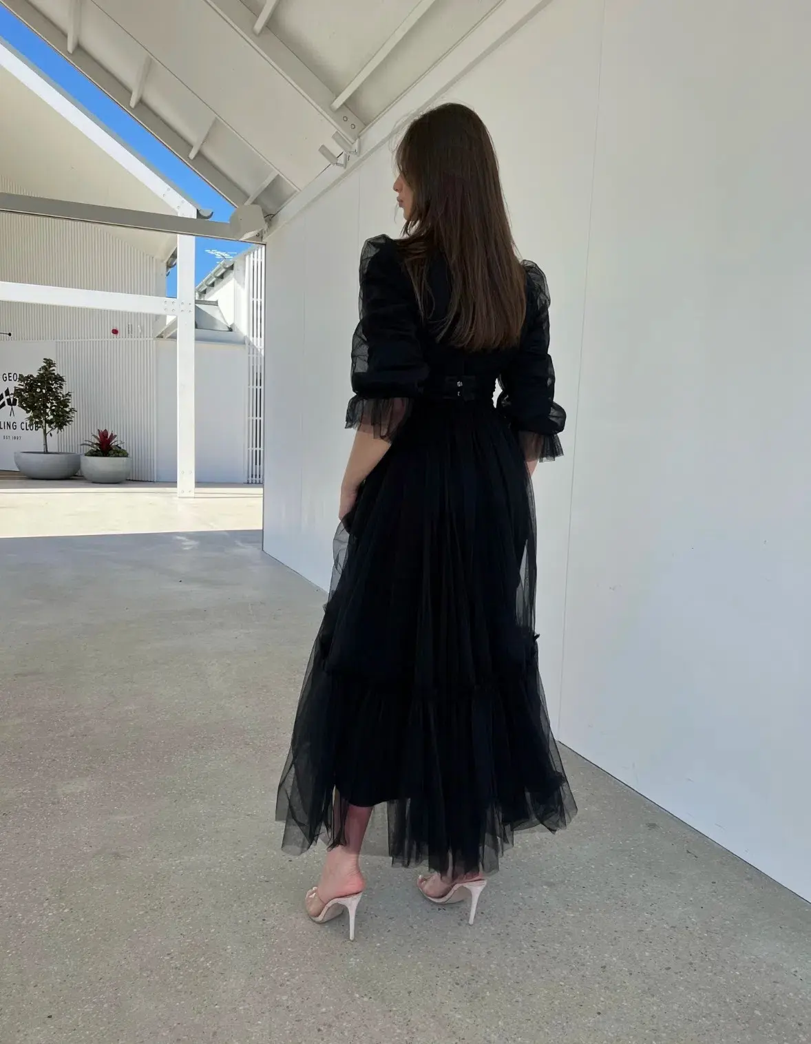 Veil of Faith Tulle Gown Black Size 8 - Image 2