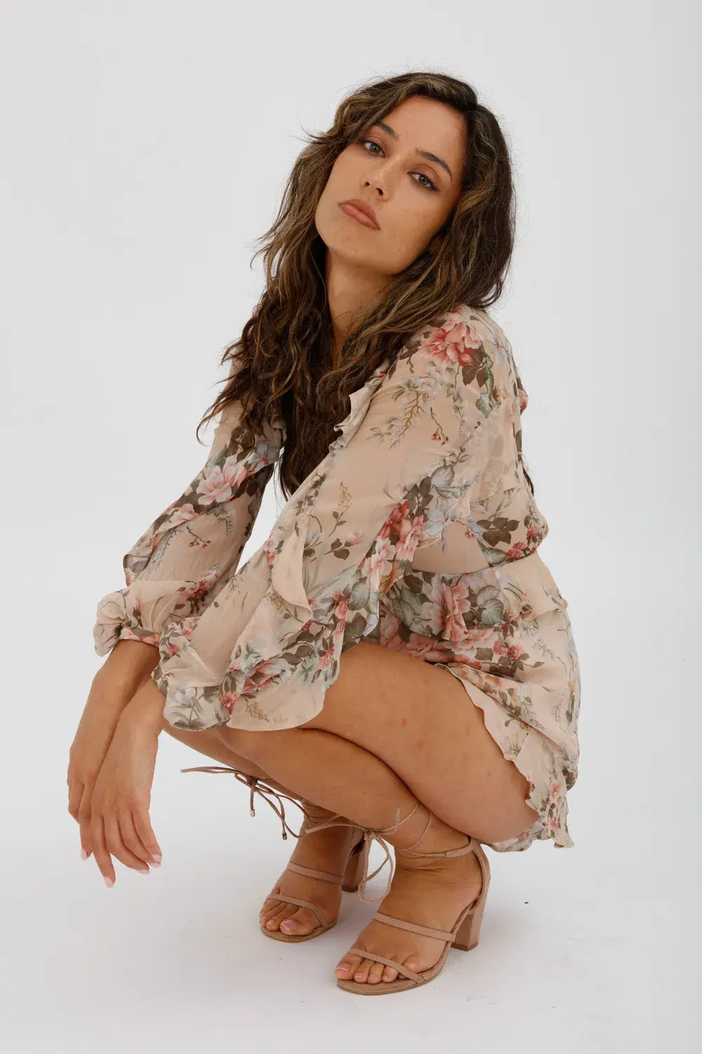 Zimmerman Aerial Flounce Playsuit Floral Print Size 0/AU 8 for rent on The Volte - main image