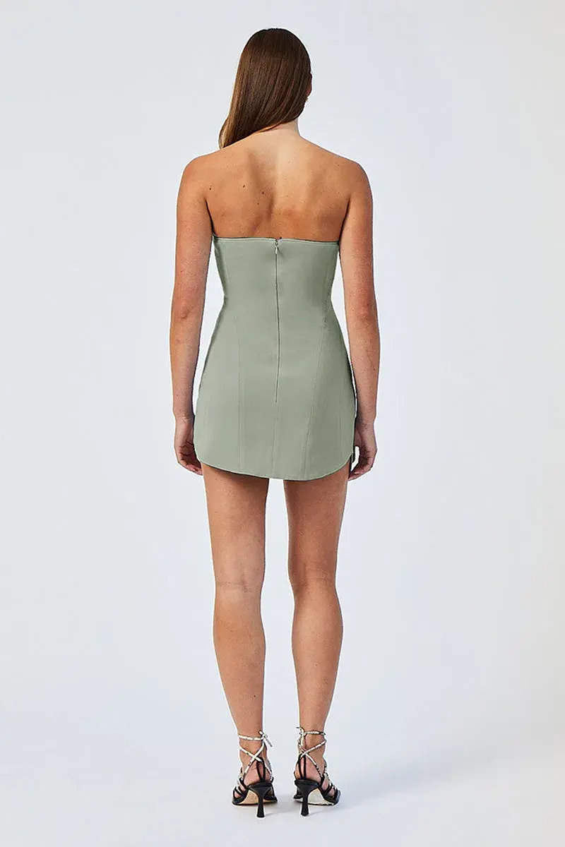 Suboo Remi Corset Mini Dress Sage Size S /Au 8 - Image 2