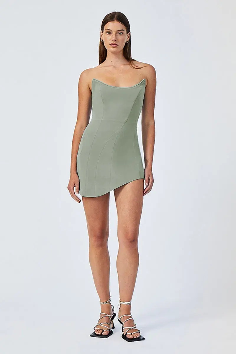 Suboo Remi Corset Mini Dress Sage Size S /Au 8 - Image 1