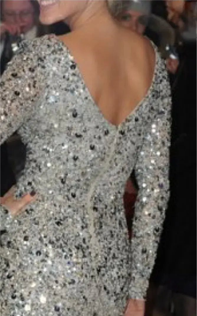 Rachel Gilbert Sequin Mini Silver Size AU 12 - Image 3