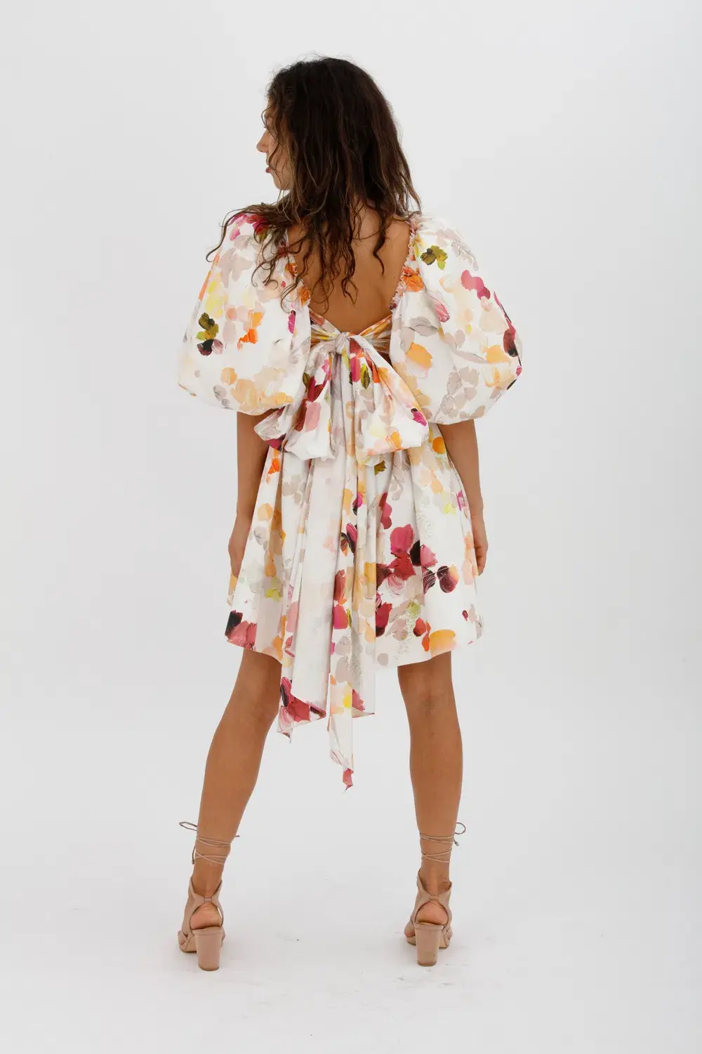 AJE Dassia Puff Sleeve Mini Dress Floral Print Size 10 - Image 12