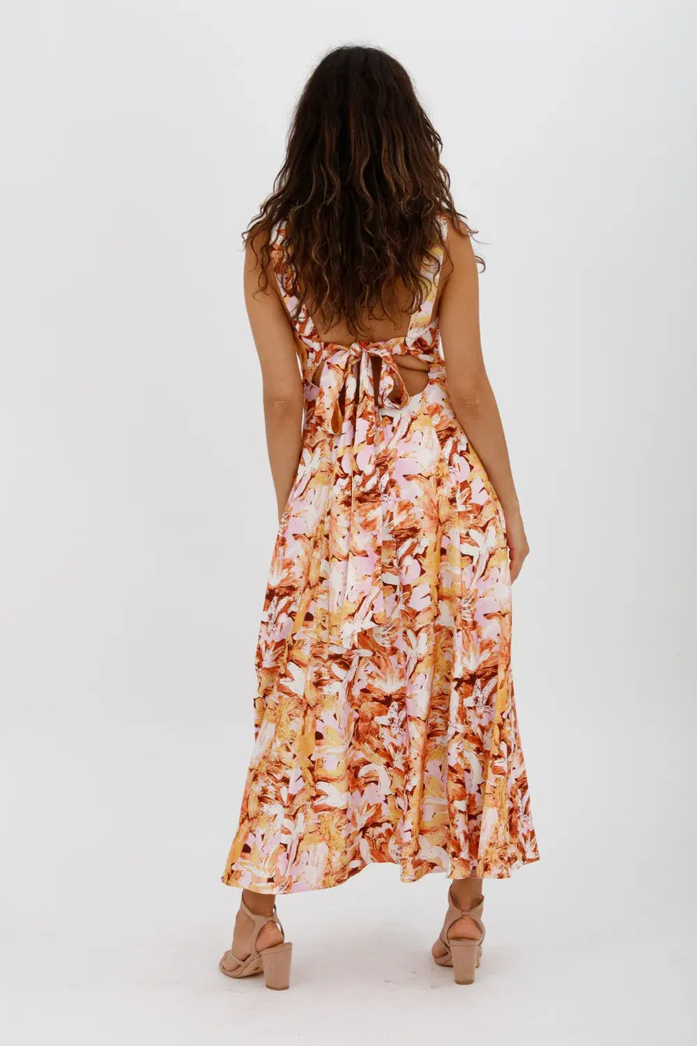 Acler Withington Dress Midi Blush Print Size 8 - Image 7