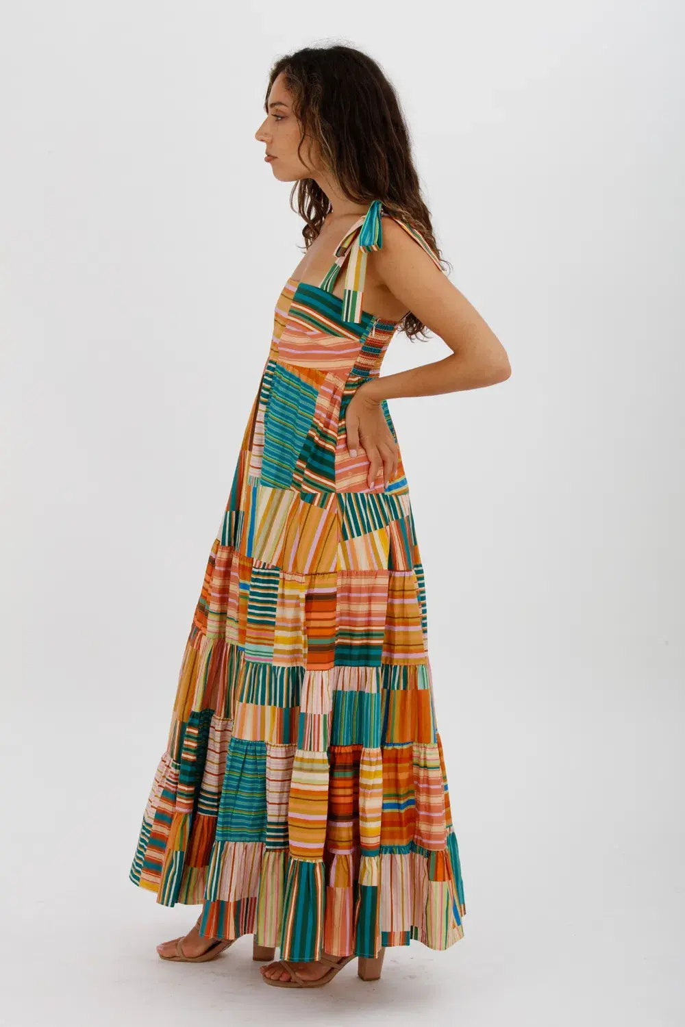 Alemais  Sloane Tiered Midi Dress Multi Size 10 - Image 7