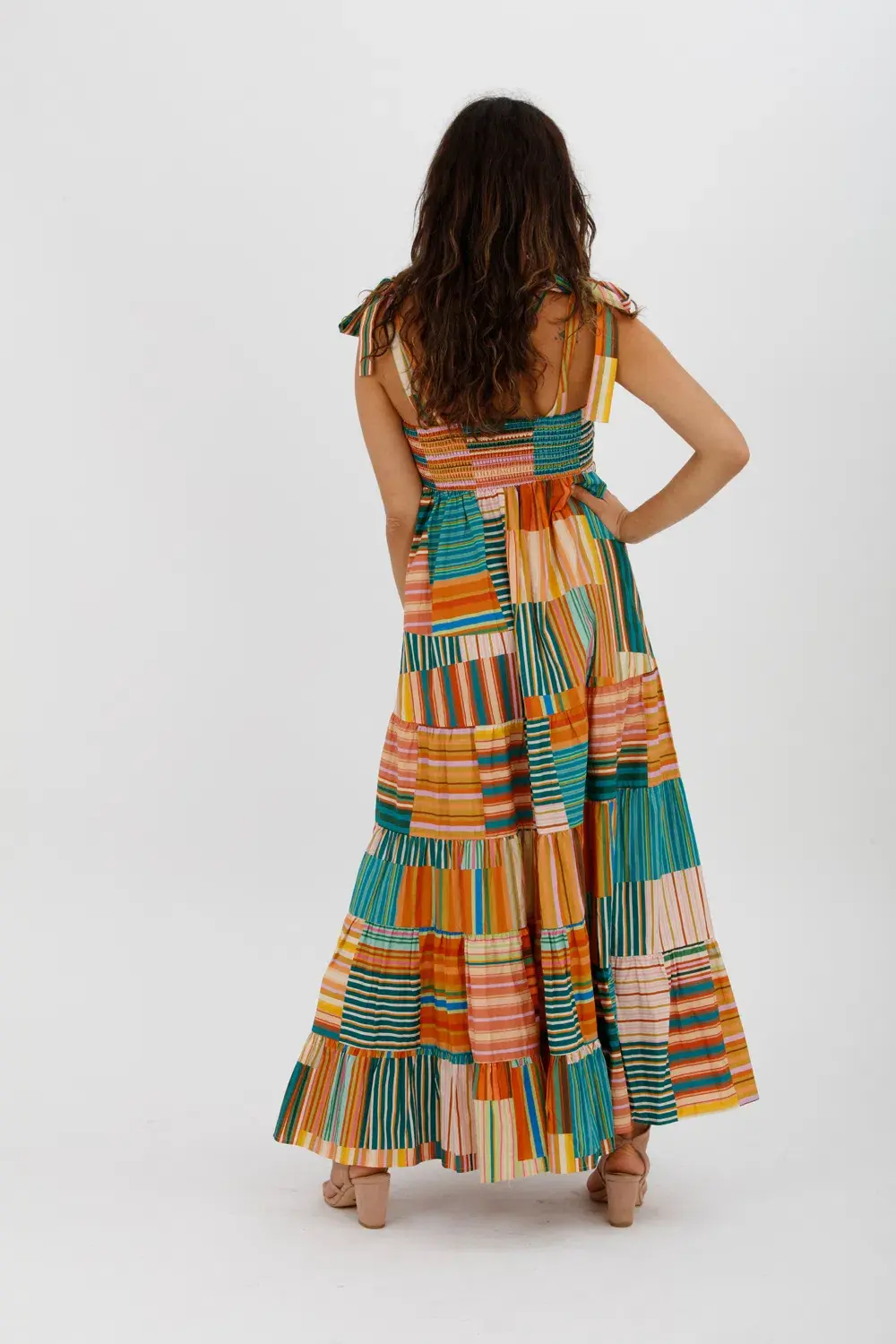 Alemais  Sloane Tiered Midi Dress Multi Size 10 - Image 10