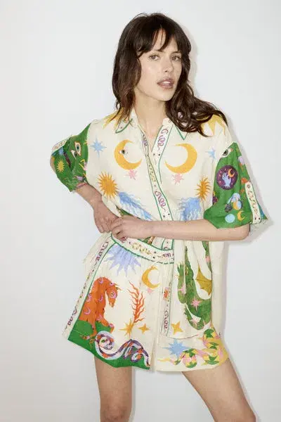 Alemais Seeker Shirt Print Size 6 and Short Print Size 8    - Image 2