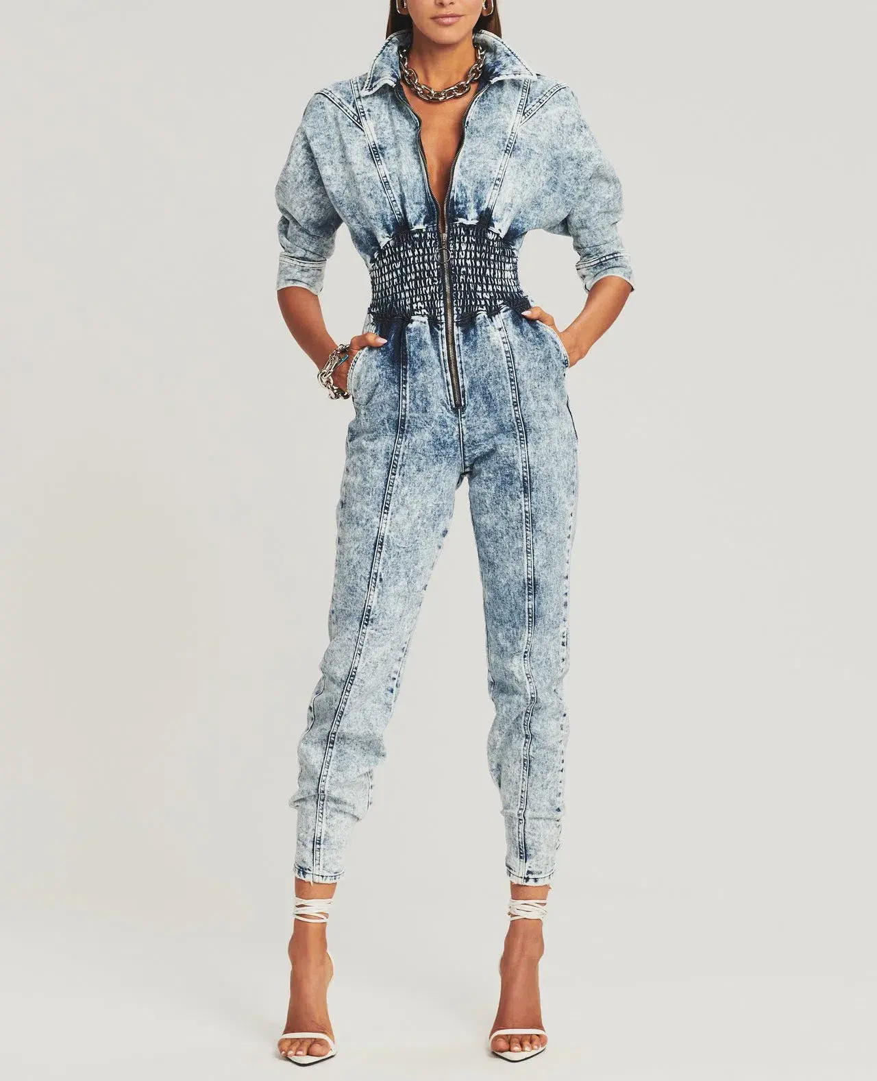 Retrofete Eti Jumpsuit Blue Size XS / Au 6 - Image 1