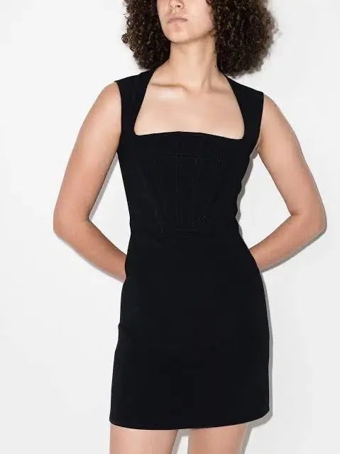 Bottega Veneta Cady Mini Dress Black Size EU 38 / Au 8 - Image 2