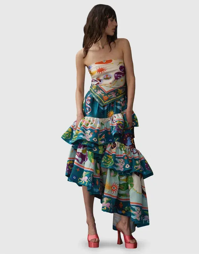 Alemais Lou Snake Print Scarf - Image 2