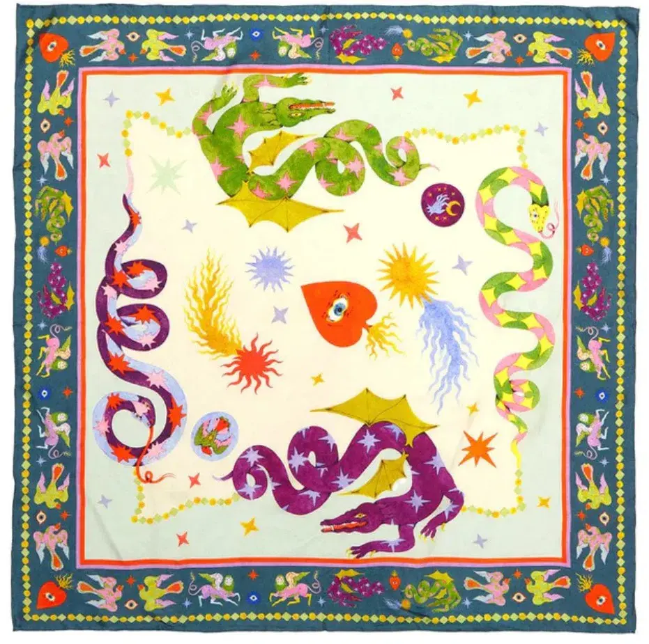 Alemais Lou Snake Print Scarf - Image 1