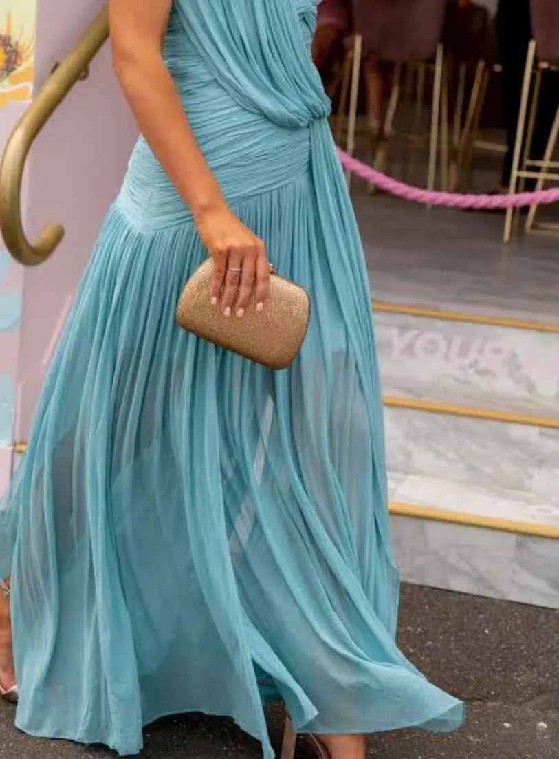 Thurley Waterfall Maxi Dress Blue Size 8 - Image 3