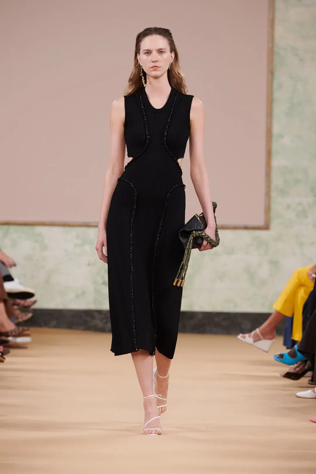 Aje Arp Cut Out Knit Midi Dress Black Size S / Au 8 for rent on The Volte - main image