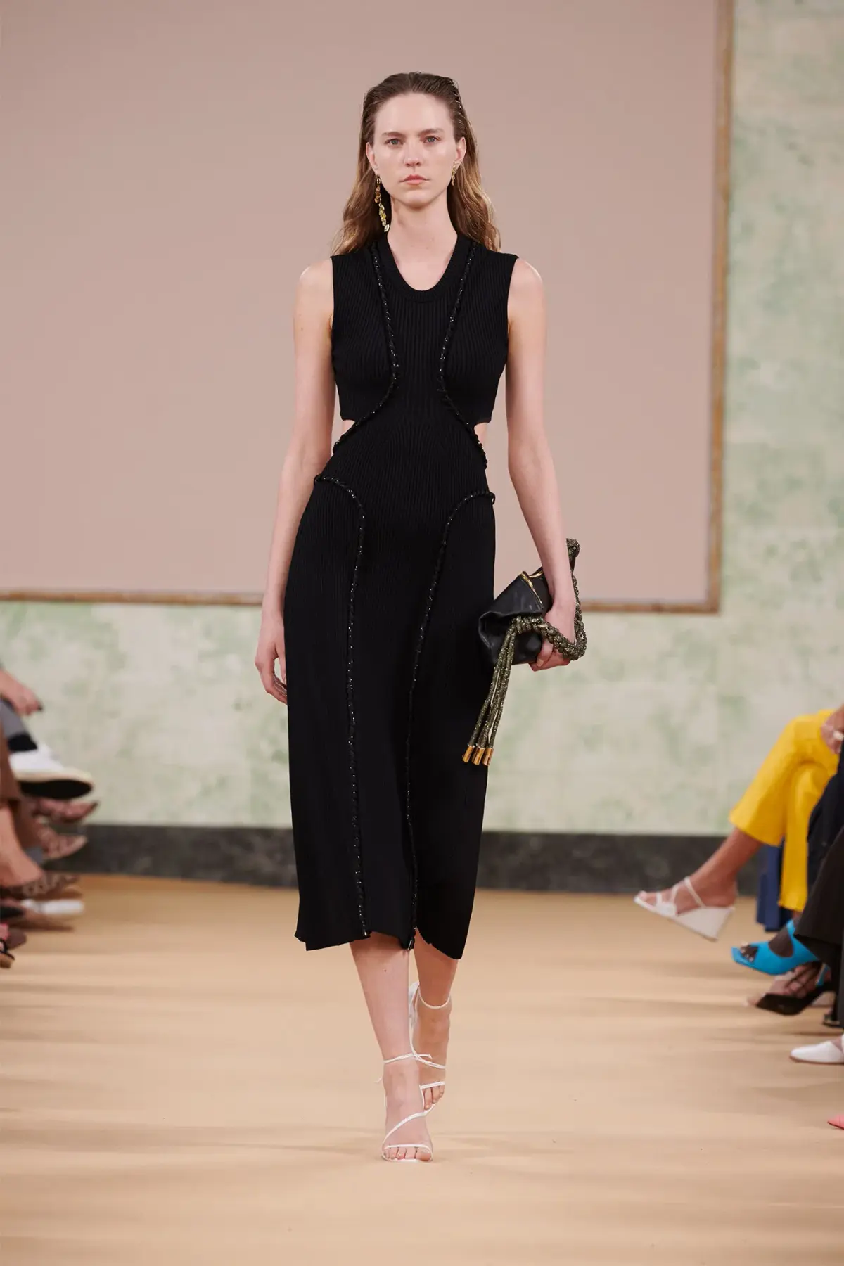 Aje Arp Cut Out Knit Midi Dress Black Size S / Au 8 - Image 6
