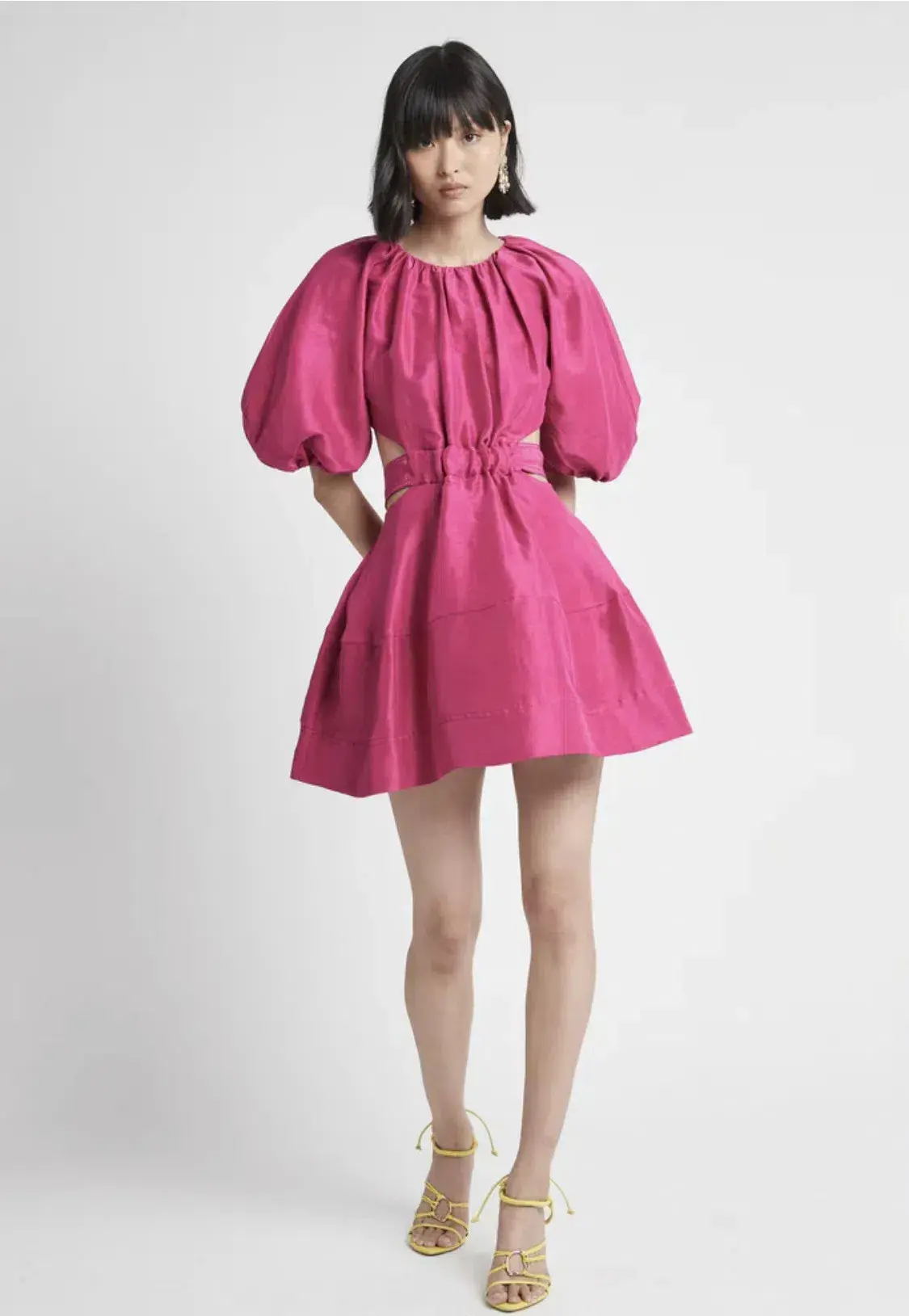 Aje Psychedelia Cut Out Mini Dress Fuchsia Size AU 12 - Image 1