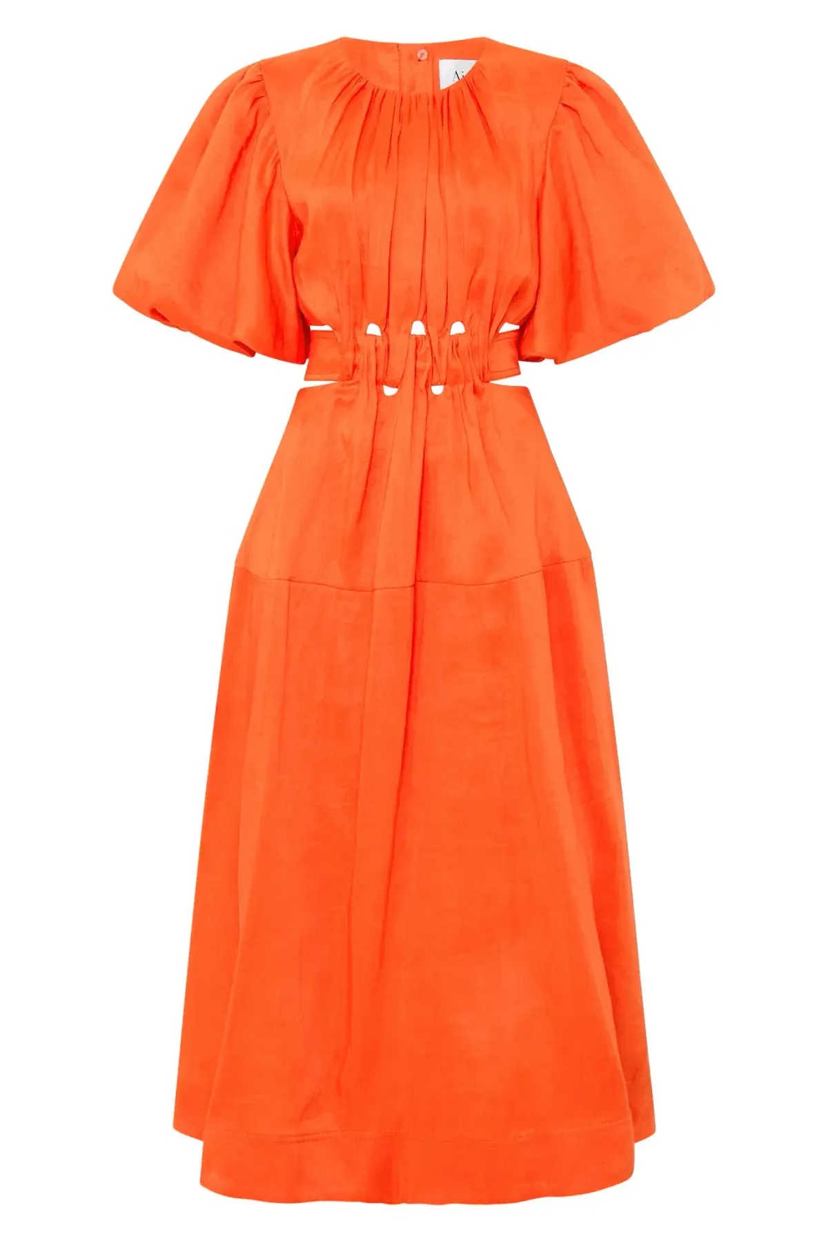 Aje Cosette Tie Back Midi Dress Orange Size 8 / S - Image 4