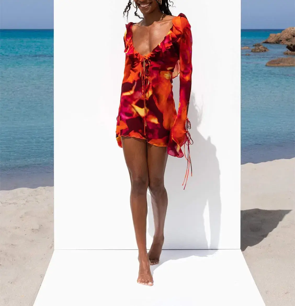 Rat & Boa Dali Dress Multi Size 10 - Image 1