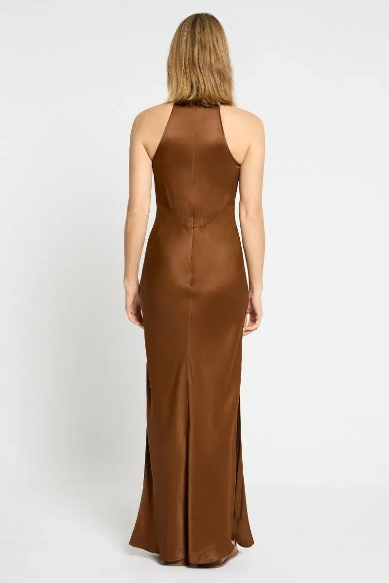 Sass and Bide Occasional Mix Dress Brown Size AU 6 - Image 4
