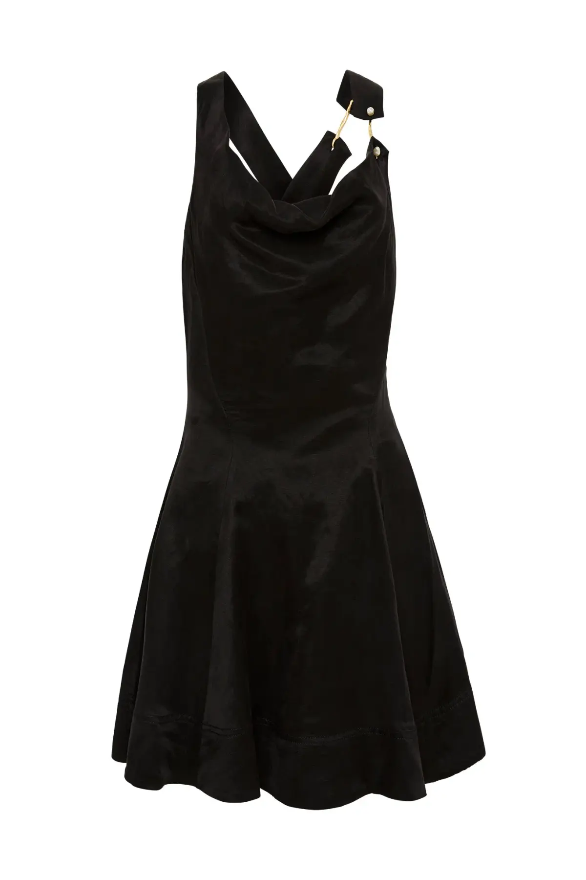 Aje Liberty Asymmetric Mini Dress Black Size AU 6 - Image 3