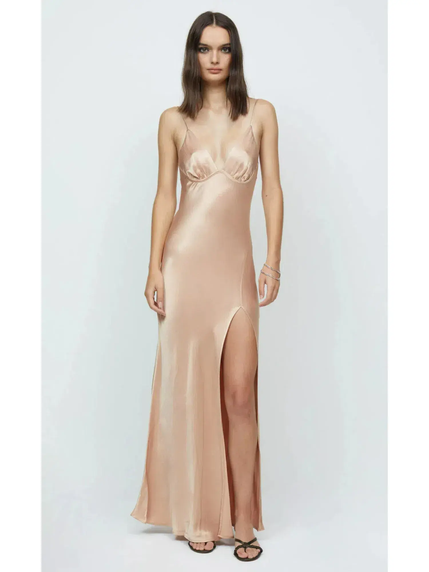 Bec & Bridge Ren Split Maxi Dress Gold Size AU 6 - Image 1