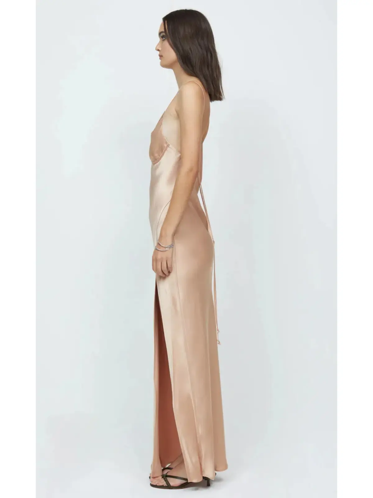 Bec & Bridge Ren Split Maxi Dress Gold Size AU 6 - Image 3