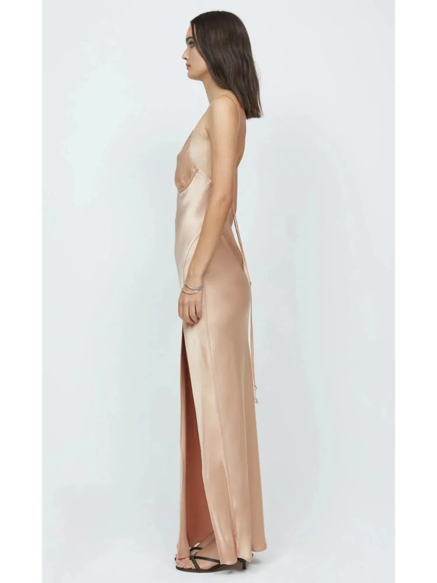 Bec & Bridge Ren Split Maxi Dress Gold Size AU 6 - Image 3