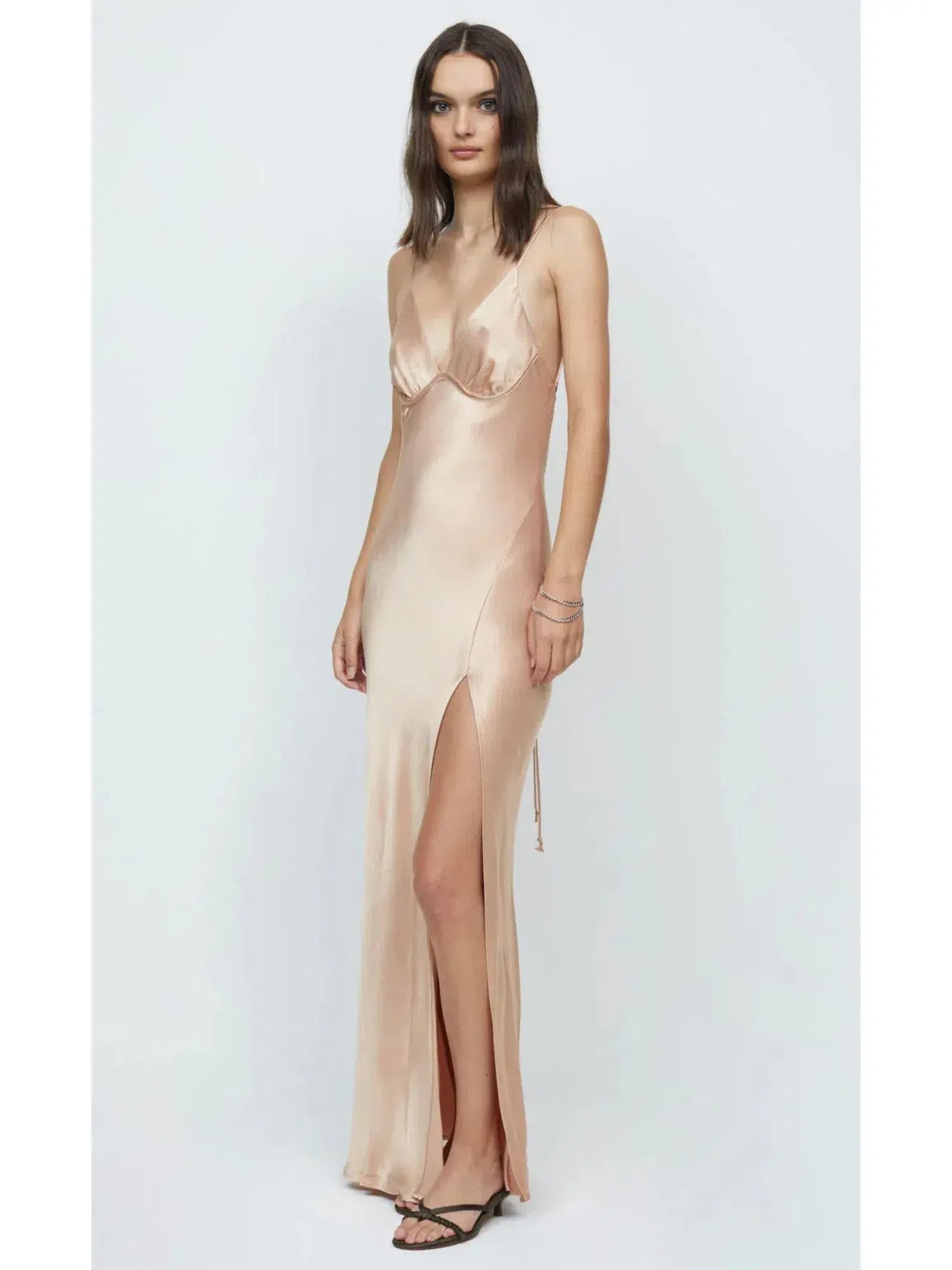 Bec & Bridge Ren Split Maxi Dress Gold Size AU 6 - Image 2