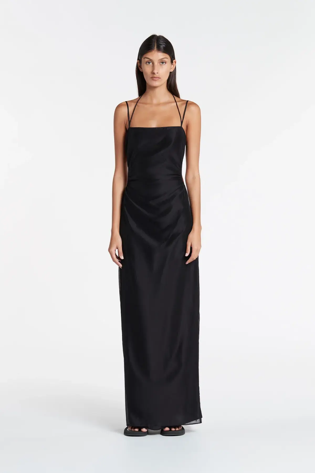 Sir The Label Lucelia Cut Out Midi Dress Black Size AU 8 - Image 1