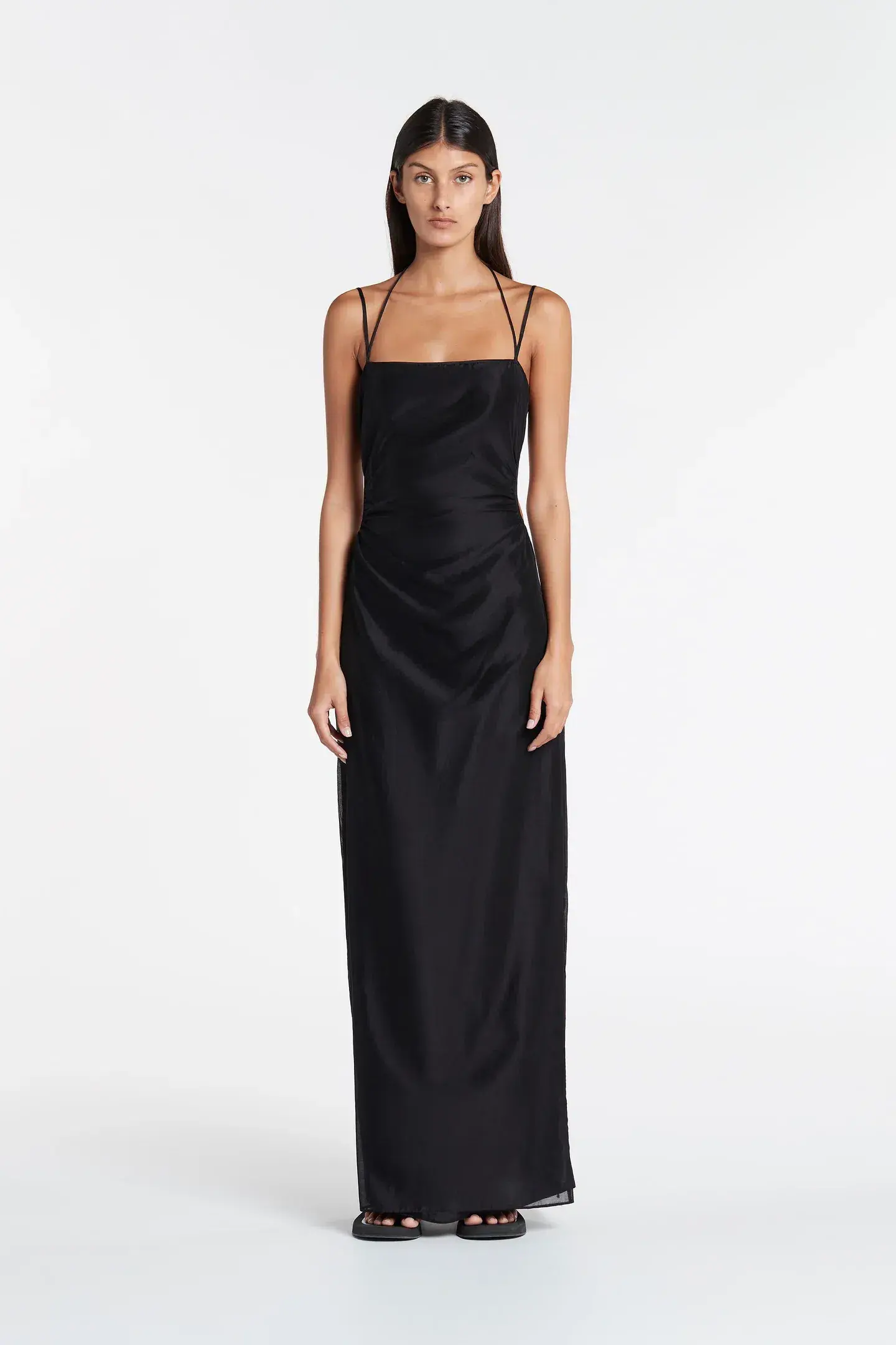 Sir The Label Lucelia Cut Out Midi Dress Black Size AU 8 - Image 1