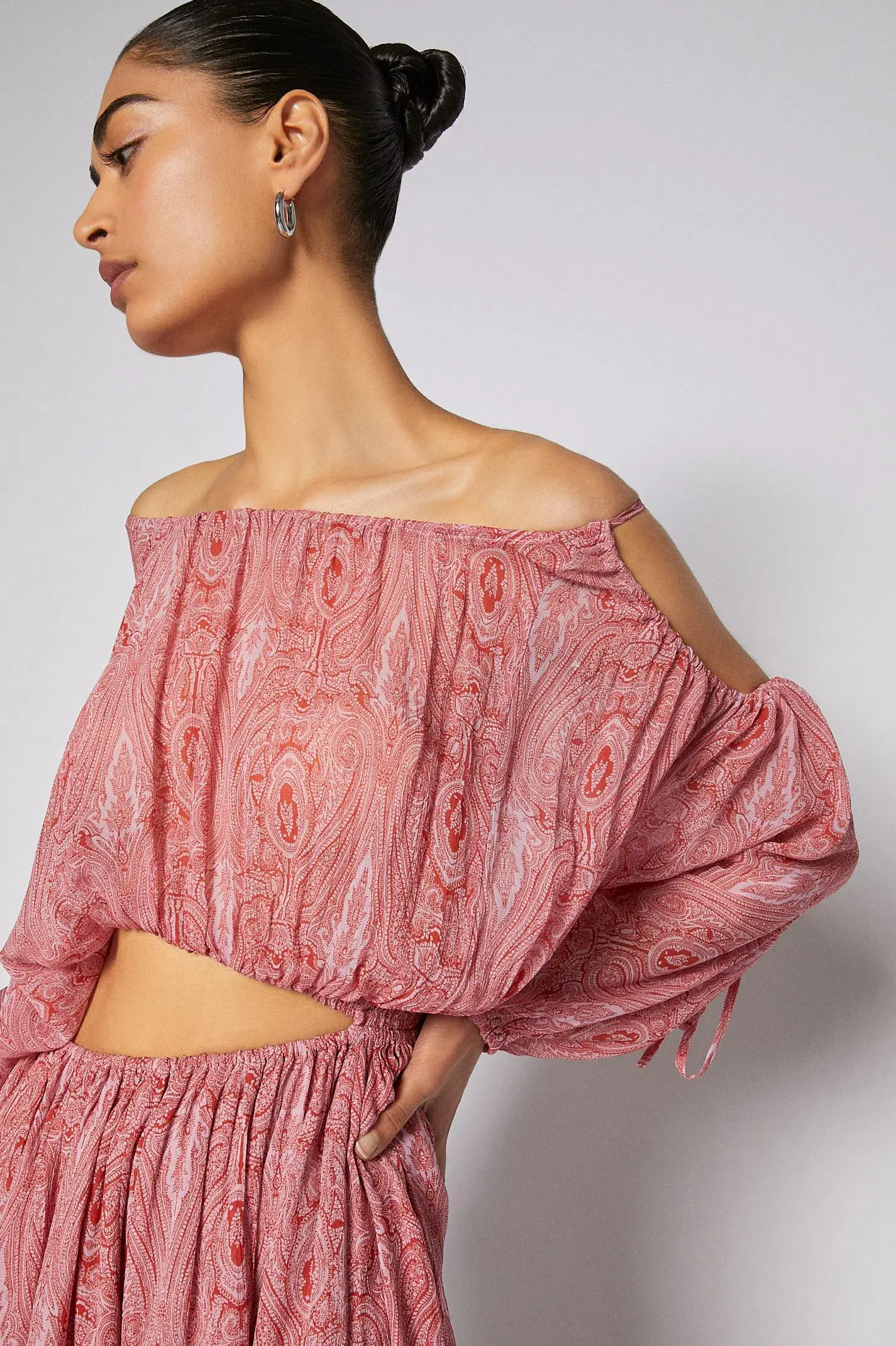 Scanlan Theodore Paisley Print Drawcord Mini Pink Size AU 8 - Image 4