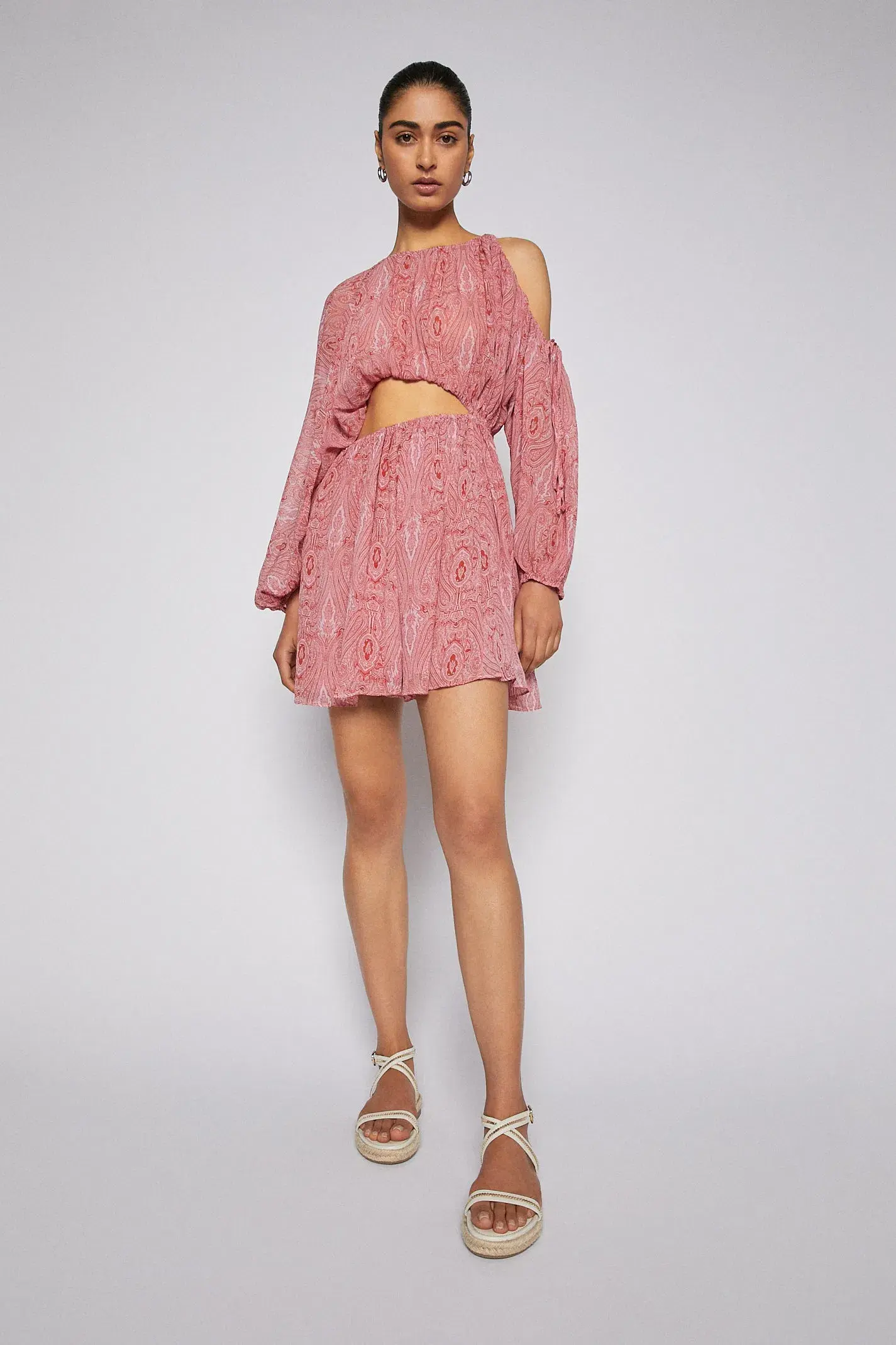 Scanlan Theodore Paisley Print Drawcord Mini Pink Size AU 8 - Image 7