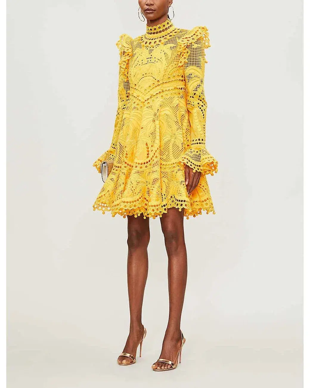 Zimmermann Yellow Brightside Palm Mini Dress Yellow Size 0 / AU 8 - Image 1