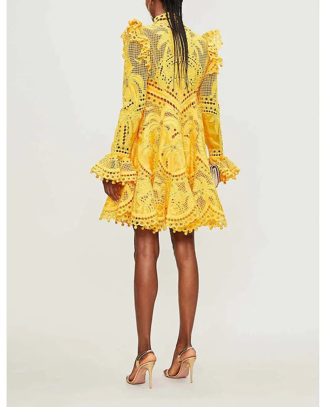 Zimmermann Yellow Brightside Palm Mini Dress Yellow Size 0 / AU 8 for rent on The Volte - main image