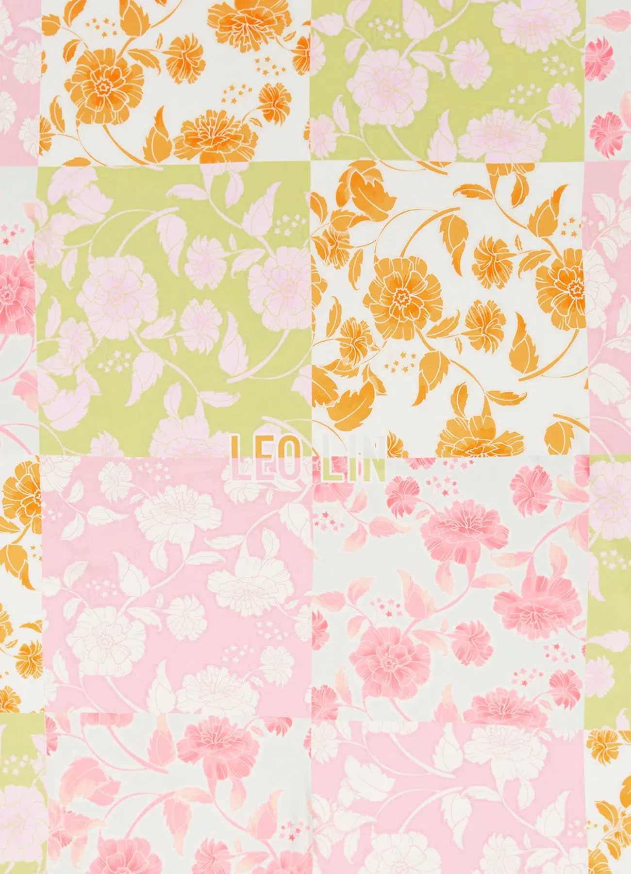Leo Lin Large Silk Scarf  Anemone Splice Print Size AU 8 - Image 4