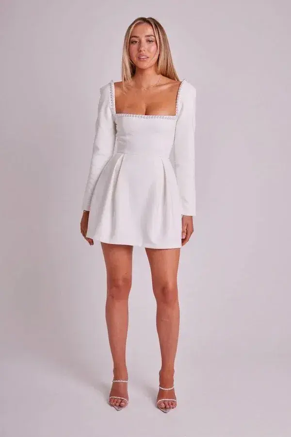 Odd Muse Ultimate Muse Pearl Dress White Size M/ AU 10 - Image 1