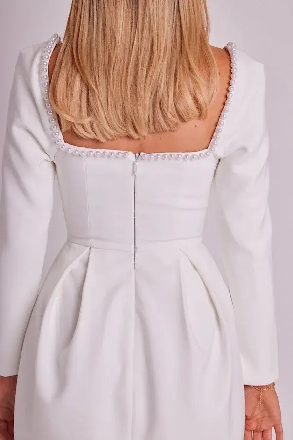 Odd Muse Ultimate Muse Pearl Dress White Size M/ AU 10 - Image 3