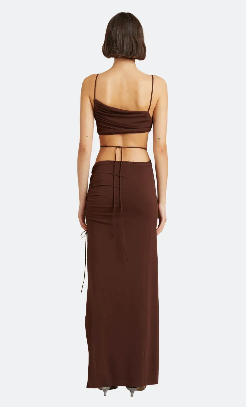 Bec & Bridge Dilkon Brown Maxi Dress Brown Size AU 12  for rent on The Volte - main image