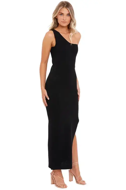 By Johnny One Shoulder Grace Dress Black Size AU 10  - Image 3