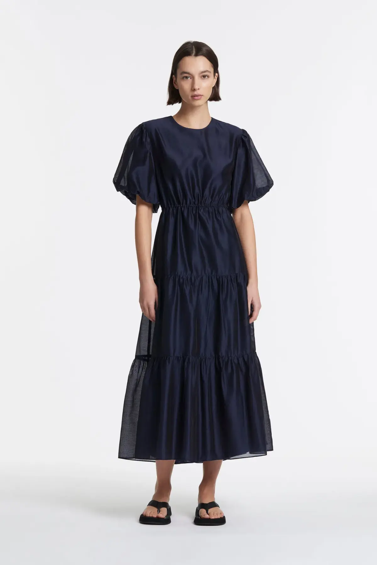 Sir the Label Franc Open Back Navy Midi Dress Size 2/AU 10 - Image 1