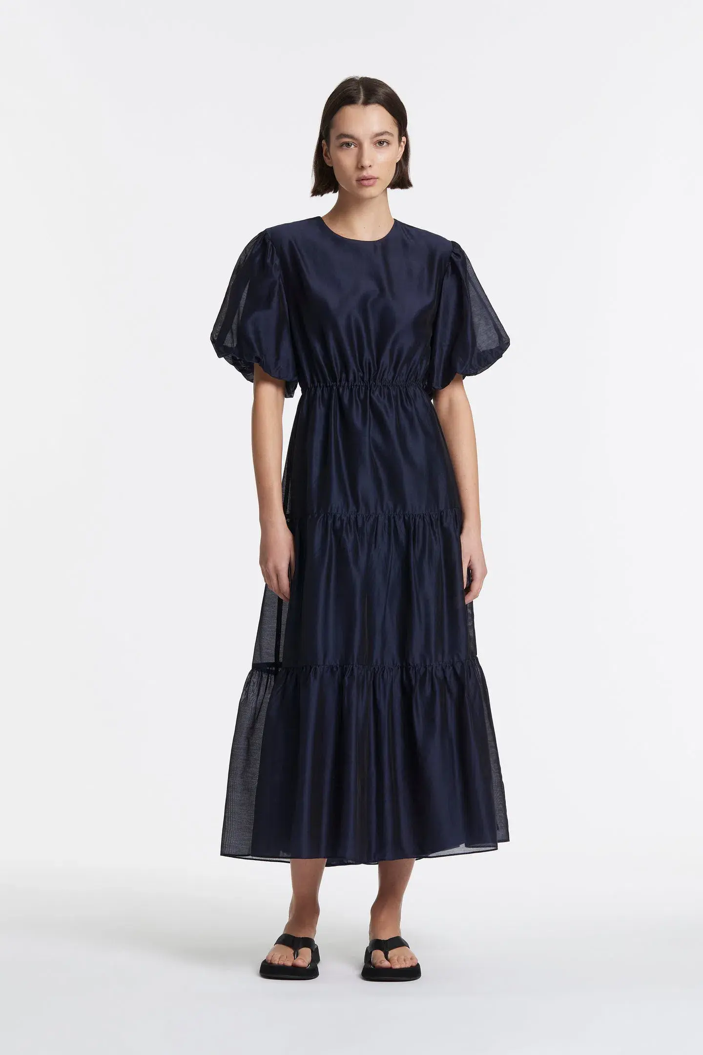 Sir the Label Franc Open Back Navy Midi Dress Size 2/AU 10 - Image 1
