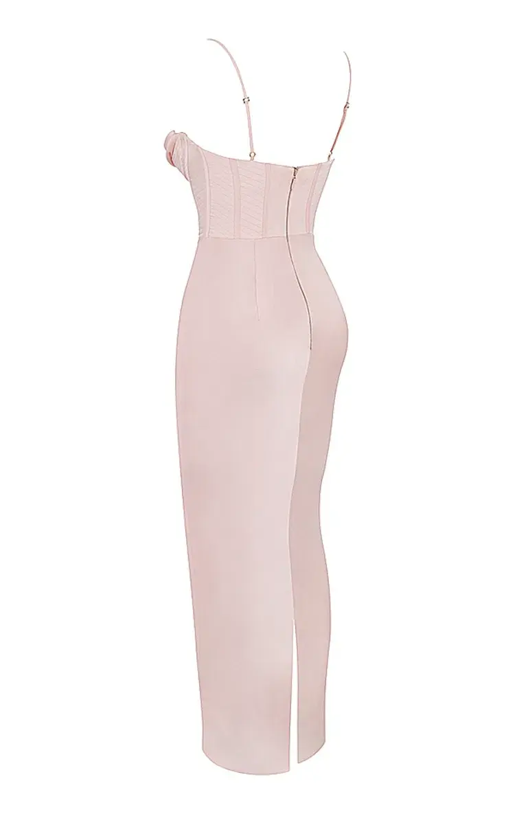 House of CB Charmaine Corset Maxi Dress Blush Pink Size M/AU 10 - Image 4