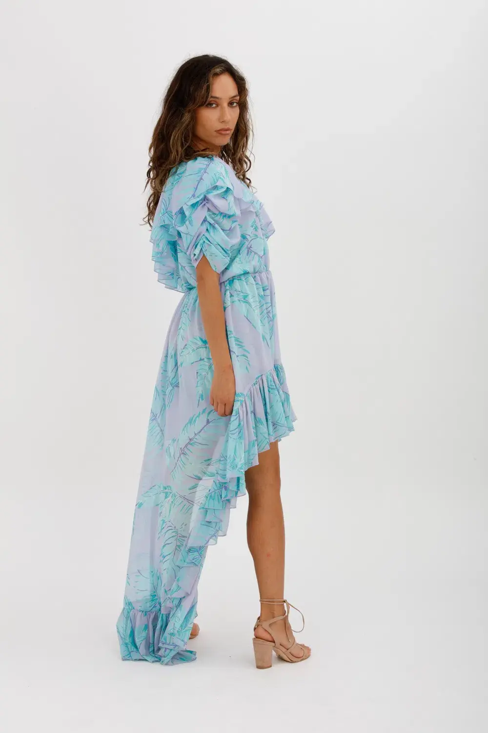 Aggi Antonellina Mistyy Lilac Dress Blue Size M/Au 10 - Image 4