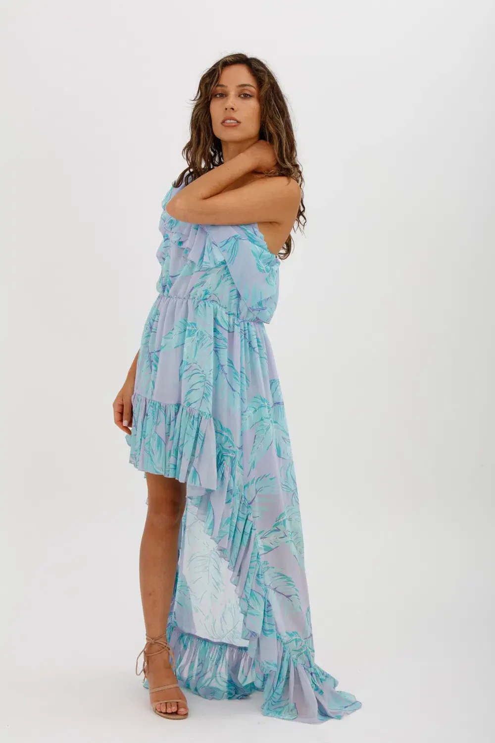 Aggi Antonellina Mistyy Lilac Dress Blue Size M/Au 10 - Image 2