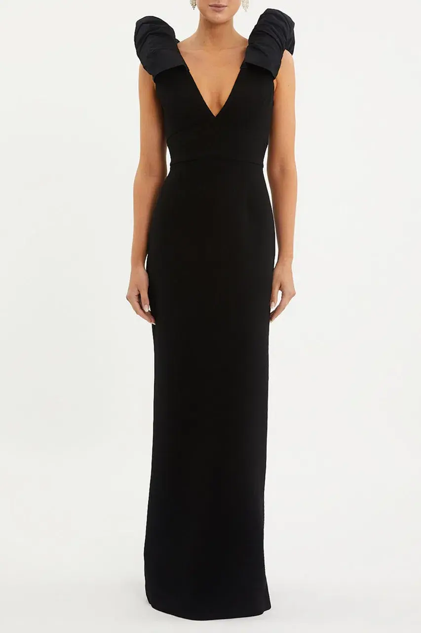 Rebecca Vallance Katie Gown Black Size 10  for rent on The Volte - main image