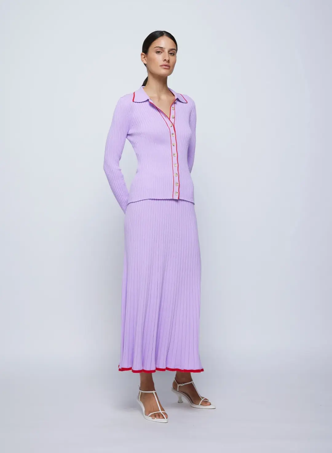 Anna Quan Ashlen Top Felicia Skirt Lilac Orchid Set Size AU 8 for rent on The Volte - main image