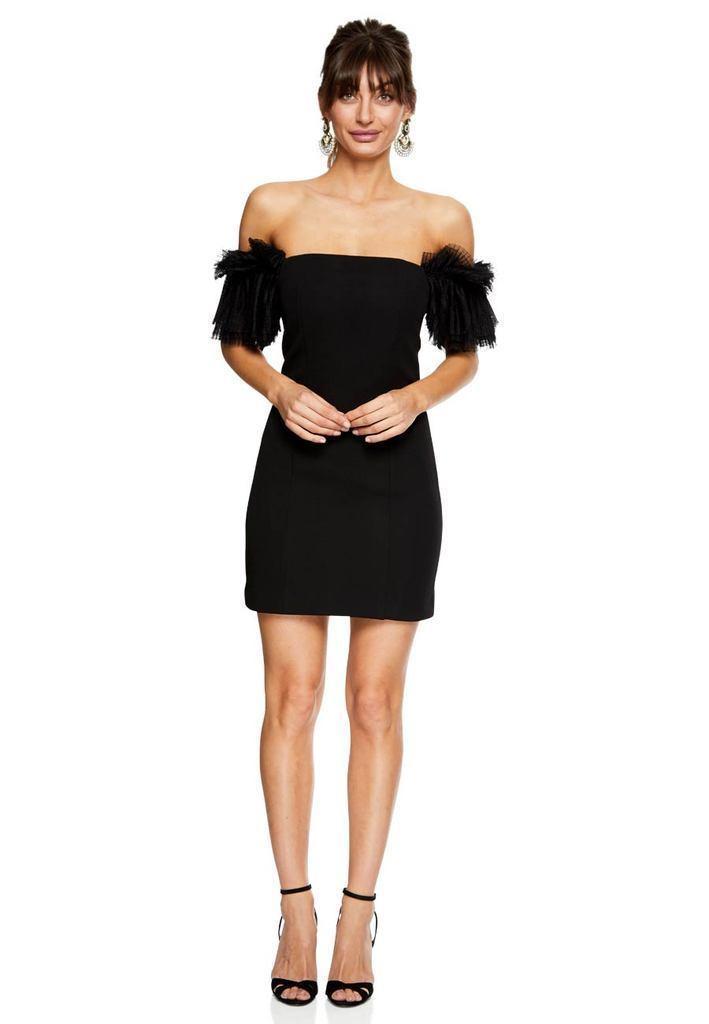 Elliatt Marble Mini Dress Black Size 6 - Image 1