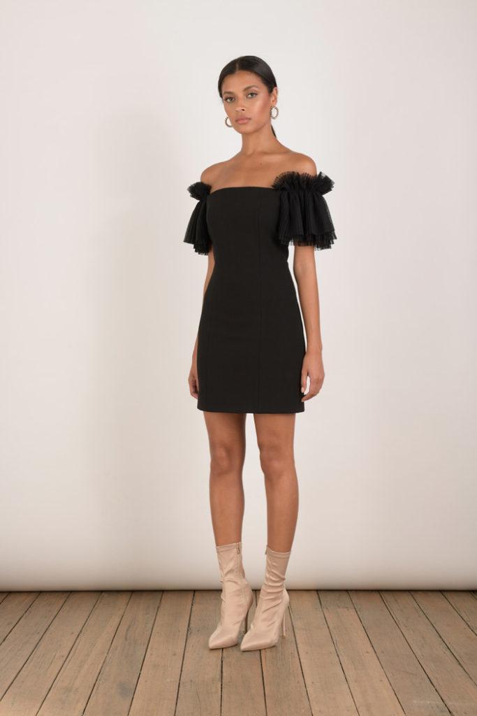 Elliatt Marble Mini Dress Black Size 6 - Image 7